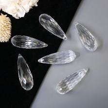 Бусины акрил "Кристалл" №30 4,5*1,5см арт.678-301 прозр.