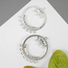 Заготовка для серег  37*31мм отв-е d-1мм арт.ФУ-2369 никель