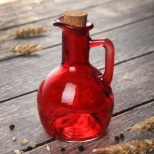 Бутылка с крышкой 200мл "Олио" 12*8см стекло арт.2712862 прозрачный микс