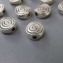 Бусины металл 8*3мм арт.ИВ-609 серебро (10шт)