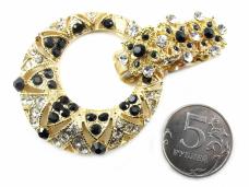 Застежка шубная со стразами арт.ФУ-2354