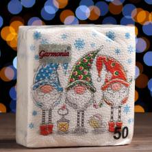 Салфетки бумажные 24*24см 