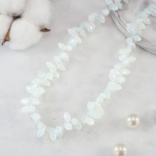 Бусины "Лунный камень. Капля" 6*13мм 42см огранка арт.ФУ-11903 (95бусин)