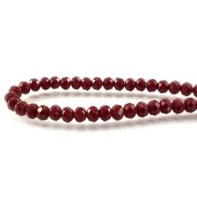 Бусины граненые на леске "Рондель" 8*6мм 41см арт.SF-357 т.бордовый матовый (70бусин)