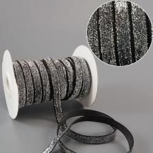 Лента бархатная с люрексом 10мм арт.ФУ-1334