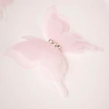 Бабочки шифоновые 50*50мм 3D арт.ИВ-510 розовый