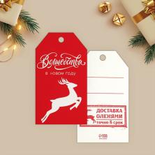 Шильдики "С Новым годом" 5*9см арт.9111441 ассорти (10шт)