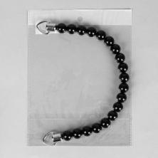 Ручка для сумки бусины 34*1,5см арт.ФУ-10913 черный