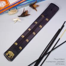 Подставка п/благовония "Слон" 25*3,5см дерево черн. арт.1872308