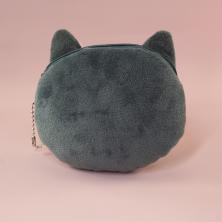 Кошелек велюр "Котики" ИВ-1132 серый/роз