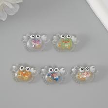 Подвеска акрил "Морской краб" 19*29*10мм арт.10321657 ассорти (светится в темноте)