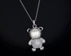 Кулон "Мишка" арт.ФУ-7526 серебро