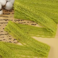 Кружево капрон  40мм двойное арт.7326 зеленый