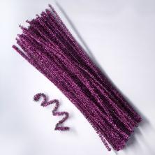 Проволока шенил металлик 0,6*30см сиреневый (50шт)