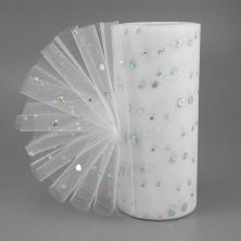 Фатин средней жесткости 15см с блестками арт.SF-2939 05-белый