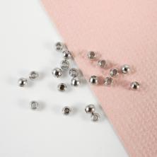 Бусины  родий/латунь 2мм арт.18206 серебро