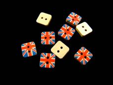 Пуговица дерево арт.UK-13 10мм квадрат