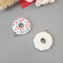 Подвеска акрил "Пончик" 19*22мм арт.ИВ-353 ассорти