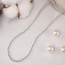 Бусины гематит "Шарик" 3мм 40см арт.ФУ-11863 св.серебро (140шт)