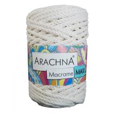 Шнур х/б плетеный 5мм  ARACHNA "Macrame Maxi" молочный (250гр/80м)