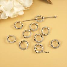 Рамка для бусины 10мм арт.ИВ-154 никель