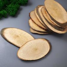 Спил дерева 8-10см h-0,5см арт.М71-21 овал (10шт)