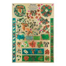 Аппликация 3D вырубная металлизированная бумажная "Дюфекс" 29,7*21см арт.G754710