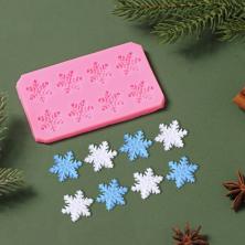 Молд силикон "Снежинки" 11*7см арт.6887473