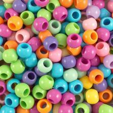 Бусины акрил 12*9мм арт.4539-5 ассорти (50гр)