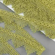 Тесьма металлизированная 40мм арт.SF-115 св.золото