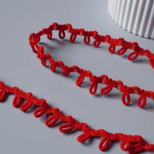 Тесьма-петелька для пуговиц 13мм арт.9257 красный