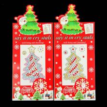 Наклейки пластик стразы 26*11см 