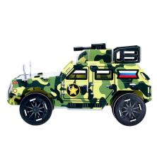 Конструктор 3D "Военный Внедорожник" из пенокартона 46 деталей арт.5364398
