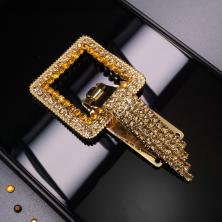 Застежка шубная со стразами арт.ФУ-2335