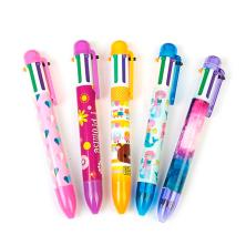 Ручка шариковая автоматическая с рисунком 6 цветов арт.1302047