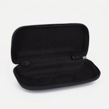 Футляр для очков на молнии 16,5*4*7,5см арт.9143524 черный текстиль