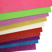 Фоамиран глиттерный 2мм 20*30см арт.ФУ-10551 ассорти (10шт)