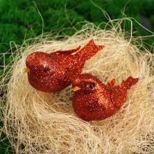 Птичка с блестками 5,5*3,5см арт.SF-7838 ассорти