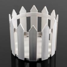 Кашпо пластик "Заборчик" 11*9*11см арт.4615930 белый