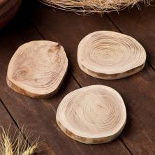 Срез дерева 8-10см h-1см арт.9676151 дуб (3шт)