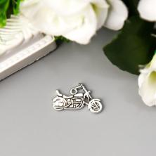 Подвеска "Мотоцикл" 10*25мм арт.2504992 серебро