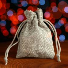 Мешок подарочный "Холщеный" 7*9см арт.2909454