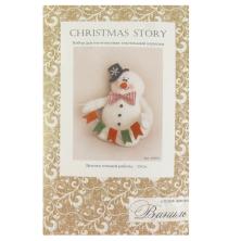 Набор для изготовления мягкой игрушки "Снеговик" 15см арт.CH001