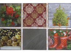 Салфетки бумажные №0517-10 "Рождественская композиция" 33*33см арт.SDD