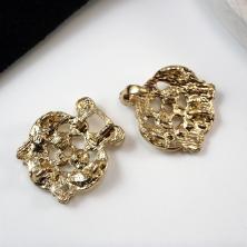 Застежка 50*25мм со стразами арт.A-408/B-1574 золото