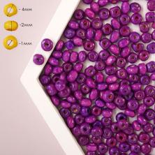 Бусины дерево 4*3мм арт.9888427 фиолетовый (20гр)