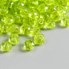 Бусины акрил граненые   6*4мм арт.5131766 зеленый (20гр) (220±5шт)