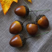 Желудь на проволоке 2,5*3,7см 10см арт.63544 (5шт)