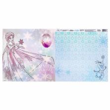 Бумага двусторонняя 29,5*29,5см "Холодное сердце. Зимняя история" 160гр/м арт.1127346