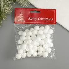 Заготовка из пенопласта "Шар" d -1,5см с блестками арт.SF-1680 белый (70шт)